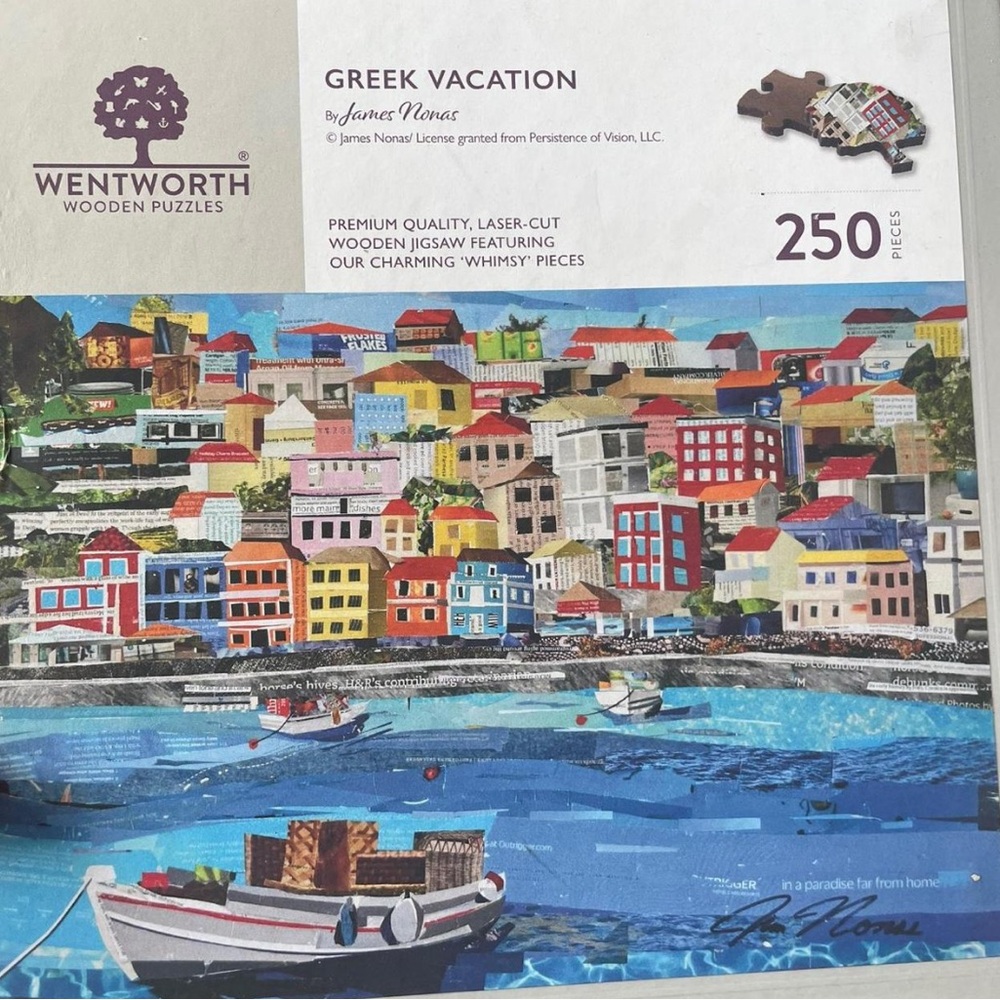 Colorful Coastal Town Jigsaw Puzzle - Picture 2 of 5